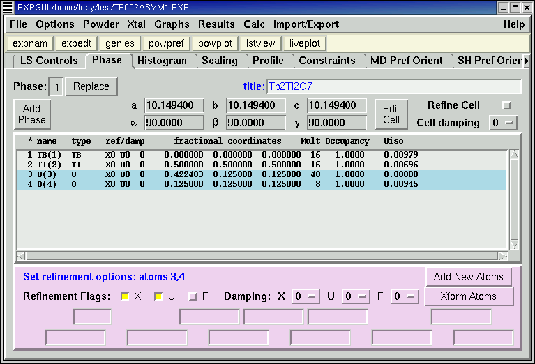 EXPGUI Screen snapshot