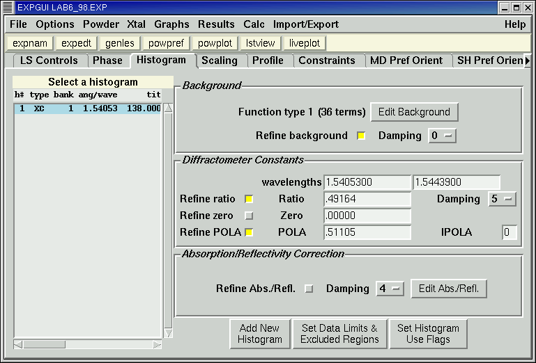 EXPGUI Screen snapshot