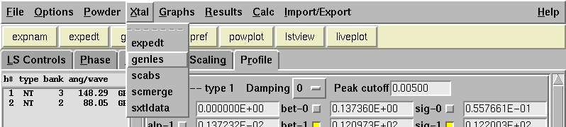 EXPGUI Screen snapshot