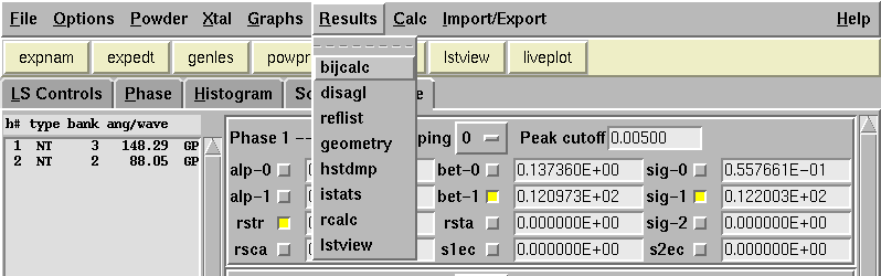 EXPGUI Screen snapshot