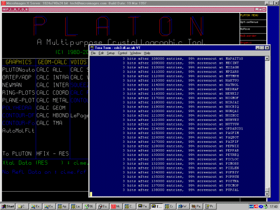 Searching the Cambridge Database via Platon Spawning a command line Quest session