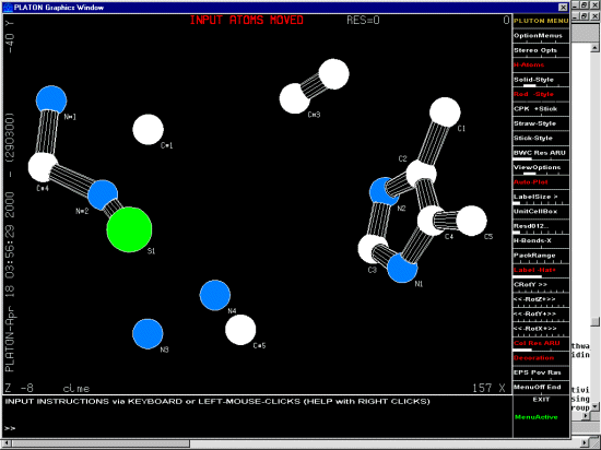 Viewing of the resulting structure in Platon