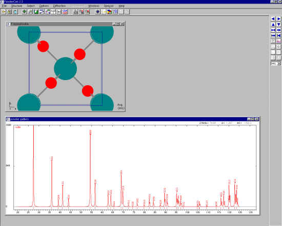 PowderCell for Windows running under Wine/Linux