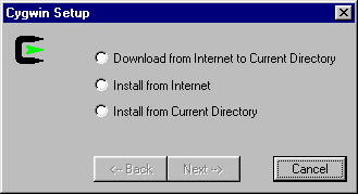 Cygwin Installation Screen