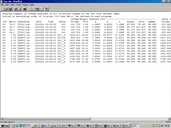 Le Page summary including cells found by  ITO