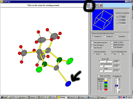 Changing center of rotation of the structure