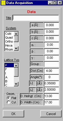 Initial Data Entry