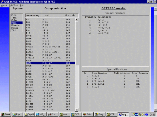 Wgetspec results Screen