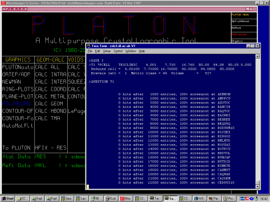 Searching the Cambridge Database via Platon Spawning a command line Quest session