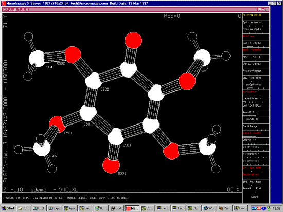 Viewing the structure in Pluton mode