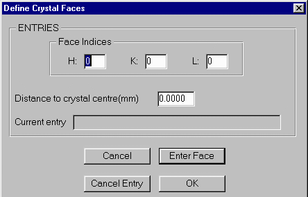 Menu input for face information