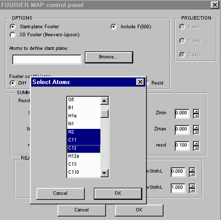 Fourier Map Menu