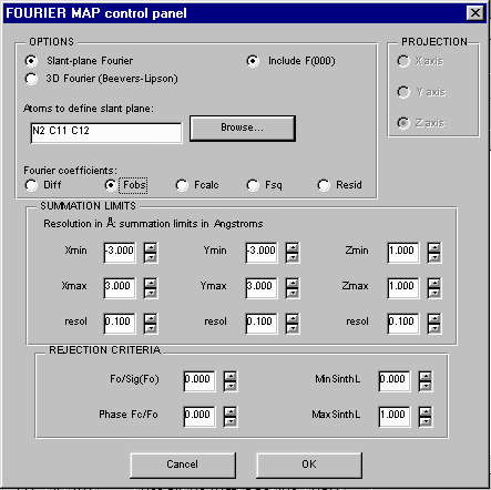 Fourier Map Menu