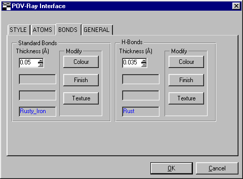 Povray File creation Interface within Ortep-3