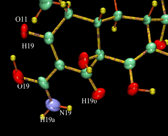 Ortep-3 and Povray rendered structure image