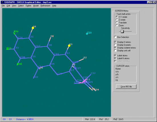 Select the Oxygen atoms