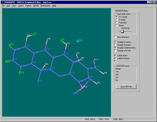 Structure with added hydroxly hydrogens