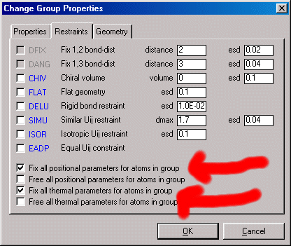 Fixing atoms